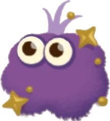 くつろぐポフ・星屑パープルの画像