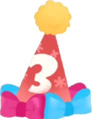 小さな3周年記念パーティーハットの画像