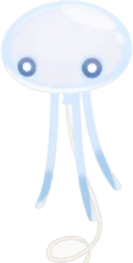 小さなプカポンの風船・白の画像