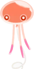 小さなプカポンの風船・赤の画像