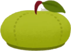 林檎ベレー帽・黄緑の画像