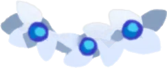 ddをあしらった銀細工の葉冠の画像