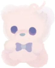 綿でできたクマの画像