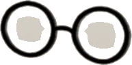 シンプルなだてメガネの画像