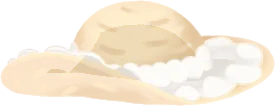 涼しげなキャペリンハットの画像