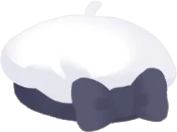 リボン付きベレー帽の画像