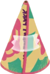 チラシの手作り三角帽子の画像