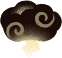 小さな雷雲の画像
