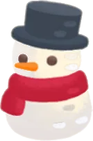 手編みの雪だるまの画像