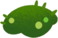 発光した小さな苔の画像