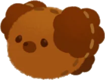 モフワンミニトイ・赤茶の画像