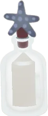 小さなサンゴ屑のボトルの画像