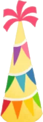 なが〜いお祝いとんがり帽の画像