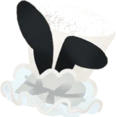 小さなツートンシルクハットの画像