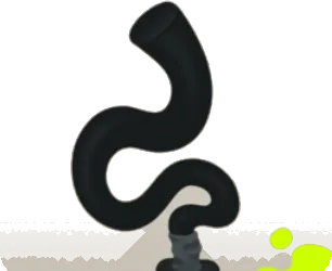 曲がりくねったシルクハットの画像