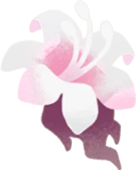 深淵に咲く小さな花の飾りの画像
