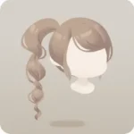 ナチュラルブラウンポニテ