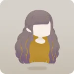 三つ編みを解いたロングヘア