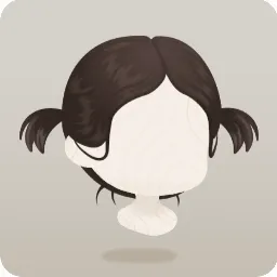 ラフな二つ結び