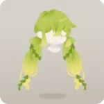 苔が巻きついたツインヘア