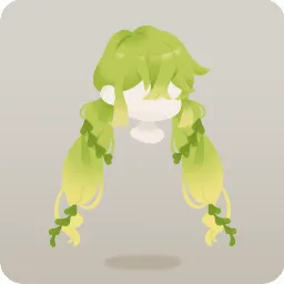 苔が巻きついたツインヘア