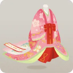 お雛様の桃色十二単