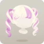 アシンメトリーな白のクイーンヘア