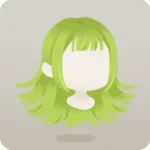 外はねライムグリーンヘア