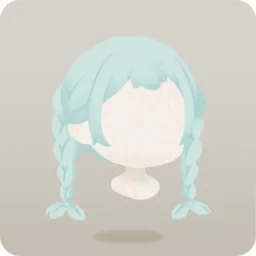 みつ編みふた葉ヘア