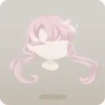 風になびいた淡いピンクの髪