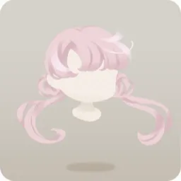 風になびいた淡いピンクの髪