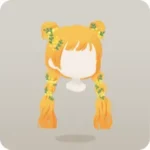 ミモザお団子ヘア
