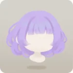 紫陽花カラーのふんわりボブ