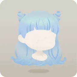バブルライトブルーヘア