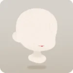 鮮やかな紅を塗った口