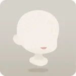 はにかんだ淡色マウス