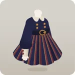 ストライプのレトロワンピース