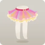 レインボーチュールスカート