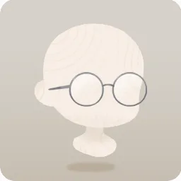 シンプルな丸メガネ