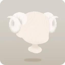 白い巻き角