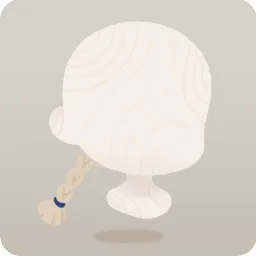 ピンと結んだ三つ編み