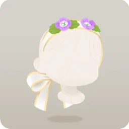 ボタニカルヘアリボン・紫