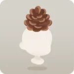 頭にのっけたまつぼっくり