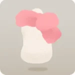 ピンクのファーマフラー