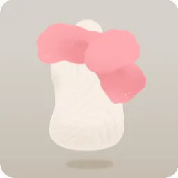 ピンクのファーマフラー