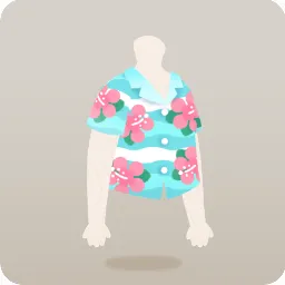 ブルーアロハシャツ