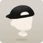 逆さ被り黒キャップ