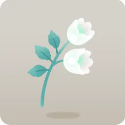 手元で光る白い花