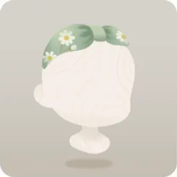 カモミール柄ヘアターバン