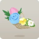 花を摘み集めたバスケット